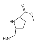 L-Proline, 5-(aminomethyl)-, methyl ester, (5R)- (9CI) structure