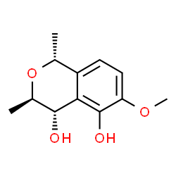 1H-2-Benzopyran-4,5-diol, 3,4-dihydro-6-methoxy-1,3-dimethyl-, (1R,3R,4S)- (9CI) Structure
