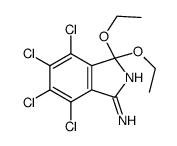 4,5,6,7-tetrachloro-3,3-diethoxyisoindol-1-amine Structure