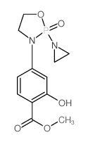 Benzoic acid,4-[2-(1-aziridinyl)-2-oxido-1,3,2-oxazaphospholidin-3-yl]-2-hydroxy-, methylester结构式