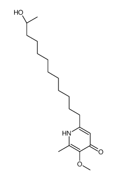 6-[(11R)-11-hydroxydodecyl]-3-methoxy-2-methyl-1H-pyridin-4-one结构式