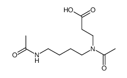 3-(N-(4-acetamidobutyl)acetamido)propanoic acid Structure