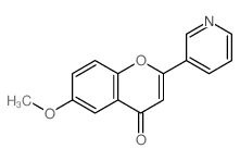 6-methoxy-2-pyridin-3-yl-chromen-4-one结构式