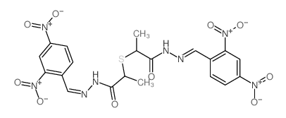 Propionamide, thiodi-, bis[2-(2,4-dinitrobenzylidene)hydrazide](8CI)结构式
