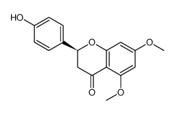 5,7-dimethoxy-4'-hydroxyflavanone结构式