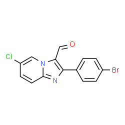 2-(4-Bromophenyl)-6-chloroimidazo[1,2-a]pyridine-3-carbaldehyde结构式