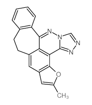 methyl-5 dihydro-8,9 benzo<6,7>cyclohepta<1,2,3-de>furo<3,2-h><3,4-a>phtalazine结构式
