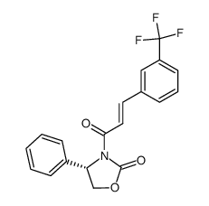 (4S)-4-phenyl-3-((2E)-3-[3-(trifluoromethyl)phenyl]prop-2-enoyl)-1,3-oxazolidine-2-one结构式