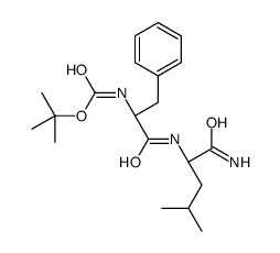 tert-butyl N-[(2S)-1-[[(2S)-1-amino-4-methyl-1-oxopentan-2-yl]amino]-1-oxo-3-phenylpropan-2-yl]carbamate Structure