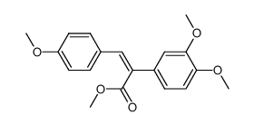methyl 2-(3,4-dimethoxyphenyl)-3-(4-methoxyphenyl)acrylate结构式