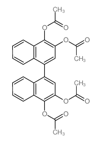 [2-acetyloxy-4-(3,4-diacetyloxynaphthalen-1-yl)naphthalen-1-yl] acetate Structure