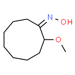 Cyclononanone, 2-methoxy-, oxime (9CI) Structure
