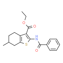 ethyl 2-benzamido-6-methyl-4,5,6,7-tetrahydrobenzo[b]thiophene-3-carboxylate结构式