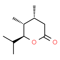 2H-Pyran-2-one,tetrahydro-4,5-dimethyl-6-(1-methylethyl)-,(4R,5R,6S)-rel-(9CI) structure