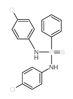 4-chloro-N-[[(4-chlorophenyl)amino]-phenyl-phosphinothioyl]aniline结构式