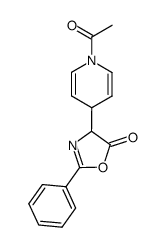 Pyridine,1-acetyl-4-(4,5-dihydro-5-oxo-2-phenyl-4-oxazolyl)-1,4-dihydro- (9CI)结构式
