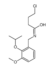 4-chloro-N-[(3-methoxy-2-propan-2-yloxyphenyl)methyl]butanamide结构式