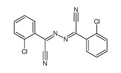 2-chloro-N-((2-chlorophenyl)(cyano)methylene)benzohydrazonoyl cyanide Structure