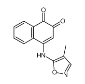 4-N-(4-methyl-5-isoxazolyl)-1,2-naphthoquinone结构式