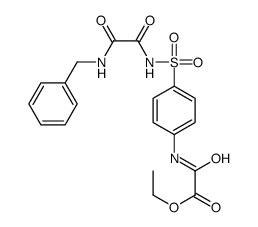 Acetic acid, oxo((4-(((oxo((phenylmethyl)amino)acetyl)amino)sulfonyl)p henyl)amino)-, ethyl ester structure