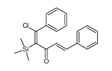 1,5-diphenyl-1-chloro-2-trimethylsilyl-penta-1,4-dienone结构式