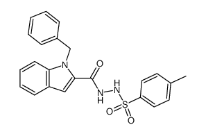 N'-(1-benzyl-1H-indole-2-carbonyl)-4-methylbenzenesulfonohydrazide结构式