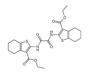 N,N'-Bis(3-ethoxycarbonyl-4,5,6,7-tetrahydrobenzo[b]thien-2-yl)oxalsaeurediamid结构式