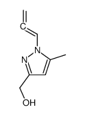 1H-Pyrazole-3-methanol,5-methyl-1-(1,2-propadienyl)- (9CI) structure