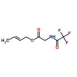 (E)-But-2-en-1-yl 2-(2,2,2-trifluoroacetamido)acetate结构式