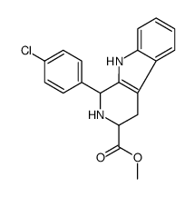 Methyl 1-(4-chlorophenyl)-2,3,4,9-tetrahydro-1H-β-carboline-3-car boxylate结构式