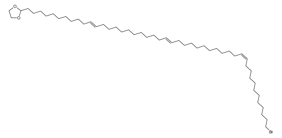 48-bromo-octatetraconta-12,24,36-trienal ethylene acetal结构式