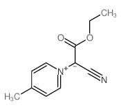 Pyridinium, 1-(1-cyano-2-ethoxy-2-oxoethyl)-4-methyl-,inner salt Structure