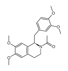 (R)-2-Acetyl-1-((3,4-dimethoxyphenyl)methyl)-6,7-dimethoxy-1,2,3,4-tetrahydroisoquinoline结构式