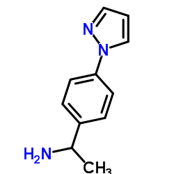 1-[4-(1H-吡唑-1-基)苯基]乙烷-1-胺结构式