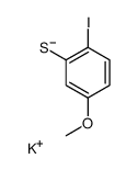 potassium 2-iodo-5-methoxy-benzenethiolate结构式