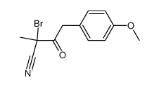 2-Brom-4-(4-methoxyphenyl)-2-methyl-3-oxobutannitril结构式