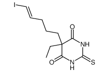 (E)-5-ethyl-5-(1-iodo-1-penten-5-yl)-2-thiobarbituric acid Structure