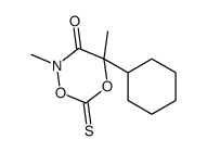 4-cyclohexyl-2,4-dimethyl-6-sulfanylidene-1,5,2-dioxazinan-3-one结构式