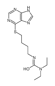 1,1-diethyl-3-[4-(7H-purin-6-ylsulfanyl)butyl]urea Structure