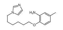 2-(6-imidazol-1-ylhexoxy)-5-methylaniline结构式