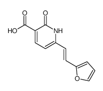 6-<2-(2-furanyl)ethenyl>-1,2-dihydro-2-oxo-3-pyridinecarboxylic acid Structure