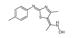N-[1-[4-methyl-2-(4-methylphenyl)imino-1,3-thiazol-5-ylidene]ethyl]hydroxylamine结构式