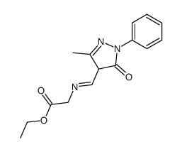 N-<(4,5-dihydro-3-methyl-5-oxo-1-phenyl-1H-pyrazol-4-yl)methylene>glycine ethyl ester Structure