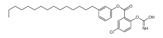 (3-pentadecylphenyl) 2-carbamoyloxy-5-chlorobenzoate Structure