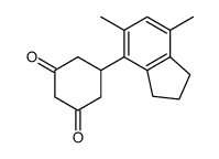 5-(5,7-dimethyl-2,3-dihydro-1H-inden-4-yl)cyclohexane-1,3-dione结构式