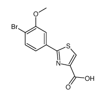 2-(4-bromo-3-methoxyphenyl)-1,3-thiazole-4-carboxylic acid结构式