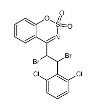 4-[1,2-Dibromo-2-(2,6-dichloro-phenyl)-ethyl]-benzo[e][1,2,3]oxathiazine 2,2-dioxide结构式