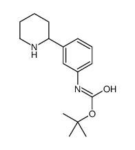 tert-butyl N-(3-piperidin-2-ylphenyl)carbamate structure