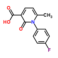 1-(4-氟苯基)-6-甲基-2-氧代-1,2-二氢吡啶-3-羧酸结构式