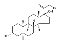 Pregnan-20-one, 21-bromo-3,17-dihydroxy-, (3α,5β)结构式